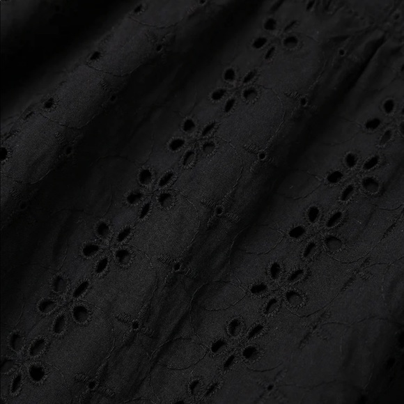 Lulu’s Eyelet Black Dress - Picture 6 of 6